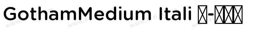 GothamMedium Itali 已字体转换 GothamMedium Itali 已字体转换